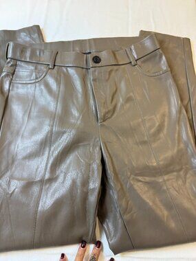 Truth by Republic brown faux leather straight leg pants size 6